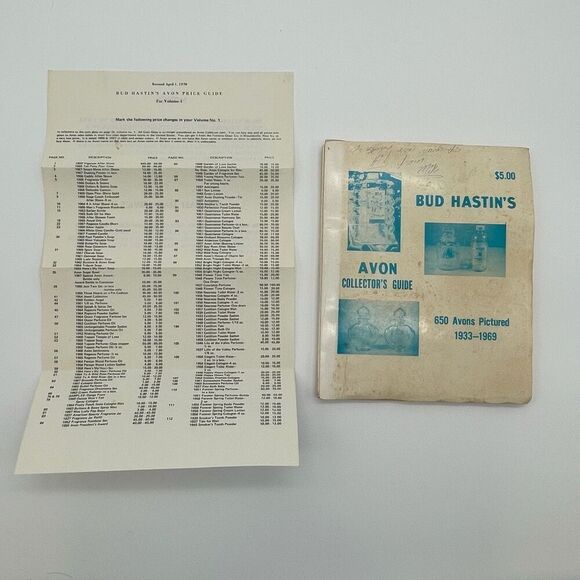 BUD HASTIN’S Avon Collector’s Guide 650 Bottles 1933–1969 Book w/ Price Sheets - Picture 6 of 12